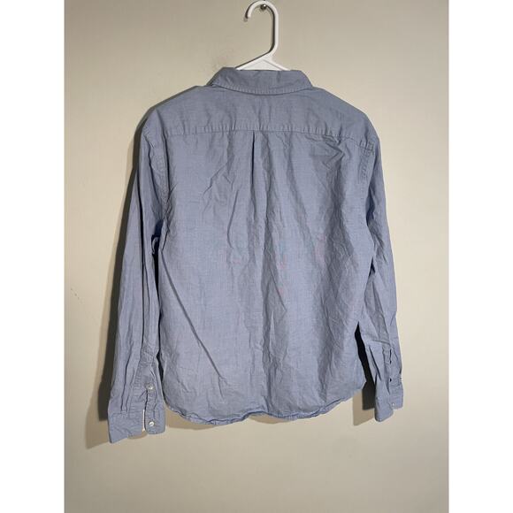 Alex Mill Long Sleeve Button Up Shirt Men’s L Blue White Striped Cotton Preppy - Picture 6 of 8